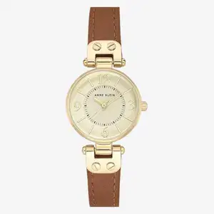 Anne-Klein-Vintage-Womens-Leather-Strap-Watch