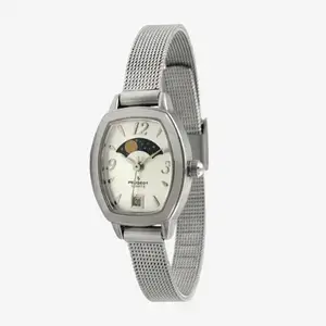 Peugeot-Women's-Slim-Mesh-Decorative-Sun-Moon-Phase-Vintage-Dress-Watch-with-Date