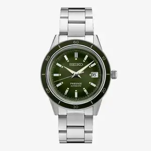 SEIKO-SRPG05-Automatic-Watch-for-Men-Presage-Collection--Geen-Dial-with-Vintage-1960s-Watch-Inspiration-50M-Water-Resistant