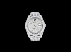 Womens Diamond Iced Out Rolex Datejust 41 25 Carats Diamonds