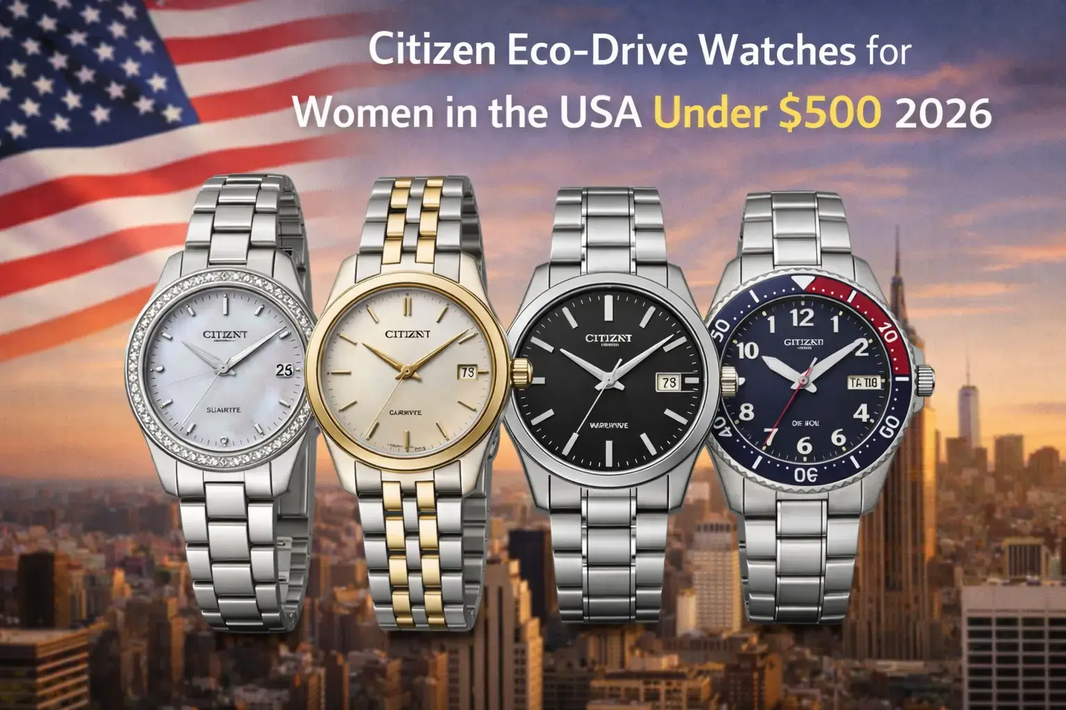 Citizen-Eco‑Drive-Watches-Women-USA-Under-500