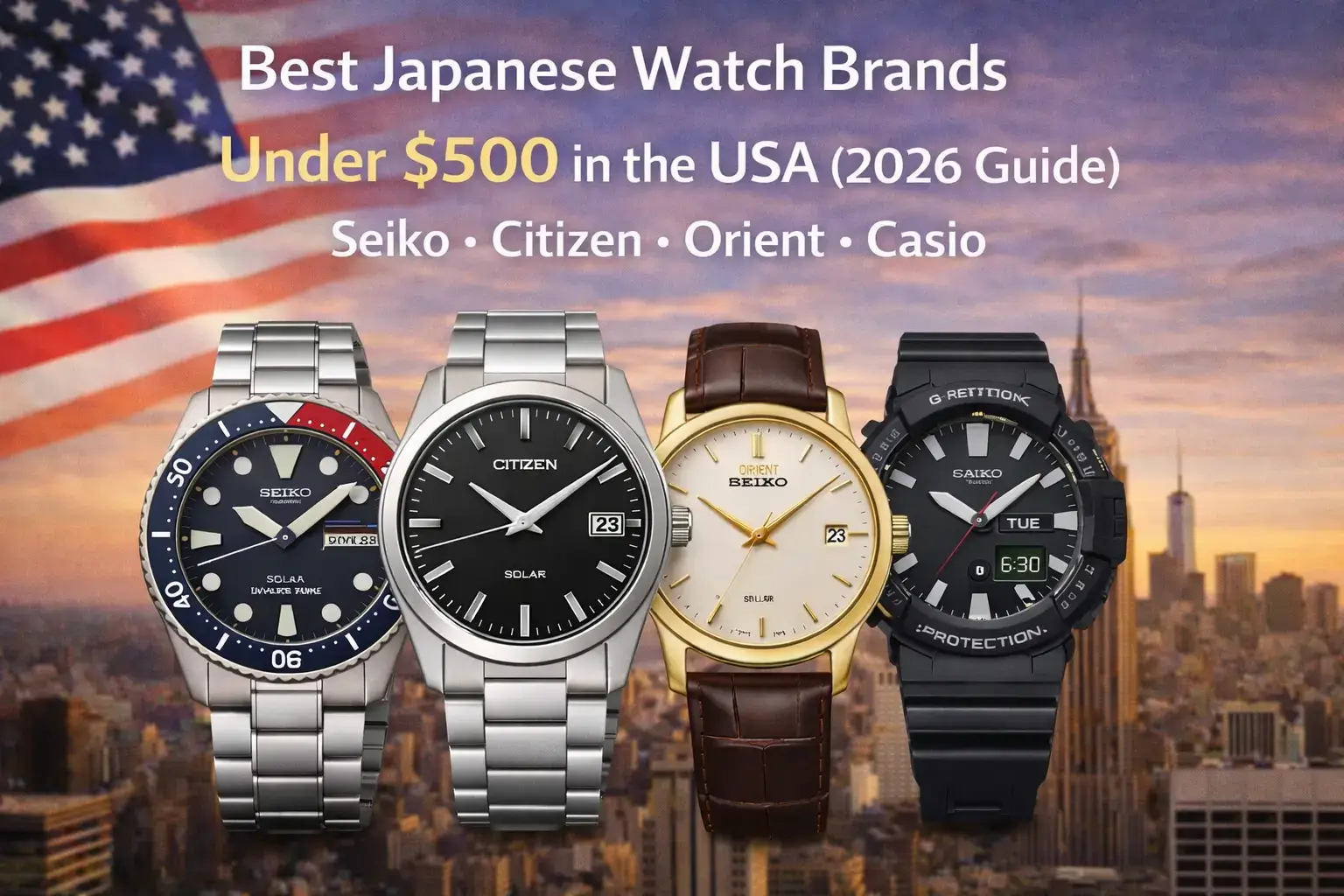 Best Japanese Watch Brands Under $500 in the USA 2026