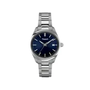 Tissot-PR-100-34mm-Swiss-Quartz-Watch-for-Women-Stainless-Steal-Case-Blue-Dial