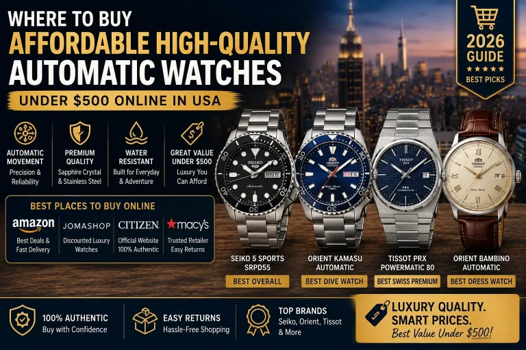 Where to Buy Affordable High-Quality Automatic Watches Under $500 Online in USA 2026 ?