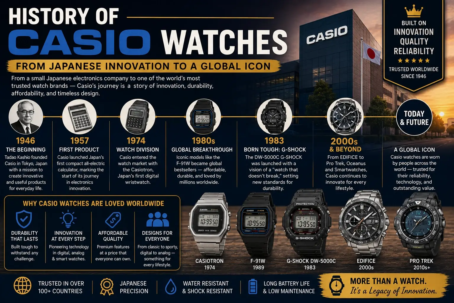 History of Casio Watches From Japanese Innovation to a Global Icon