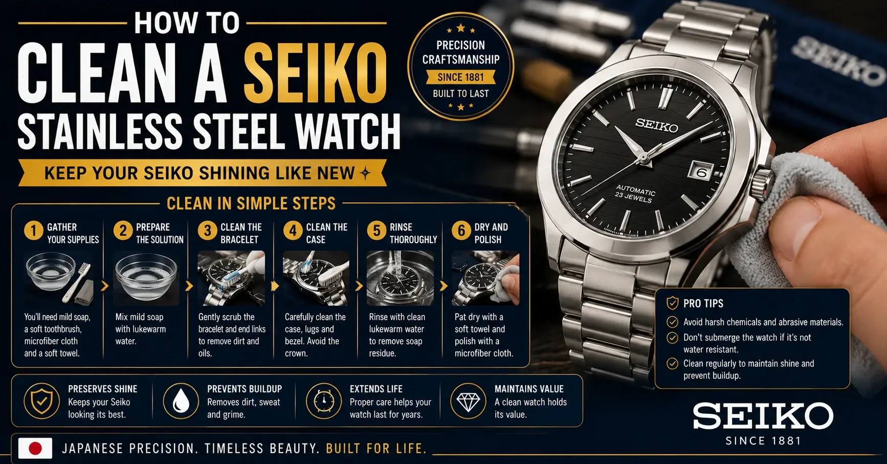 How-to-Clean-a-Seiko-Stainless-Steel-Watch